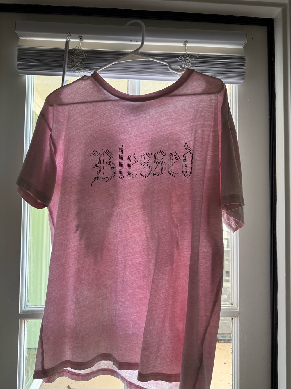Blessed Pink Angel Wing Graphic Tee